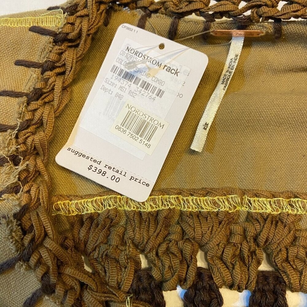 Free People Women's No Rain Oslo in Spring Jacket MEDIUM Patchwork Boho‎ Crochet - Picture 16 of 16